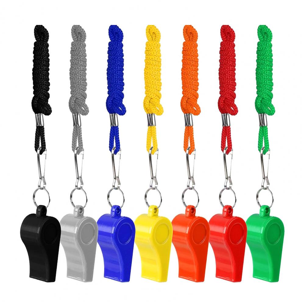 Emergency Whistle Pea - 10 fischietti in plastica con cordini