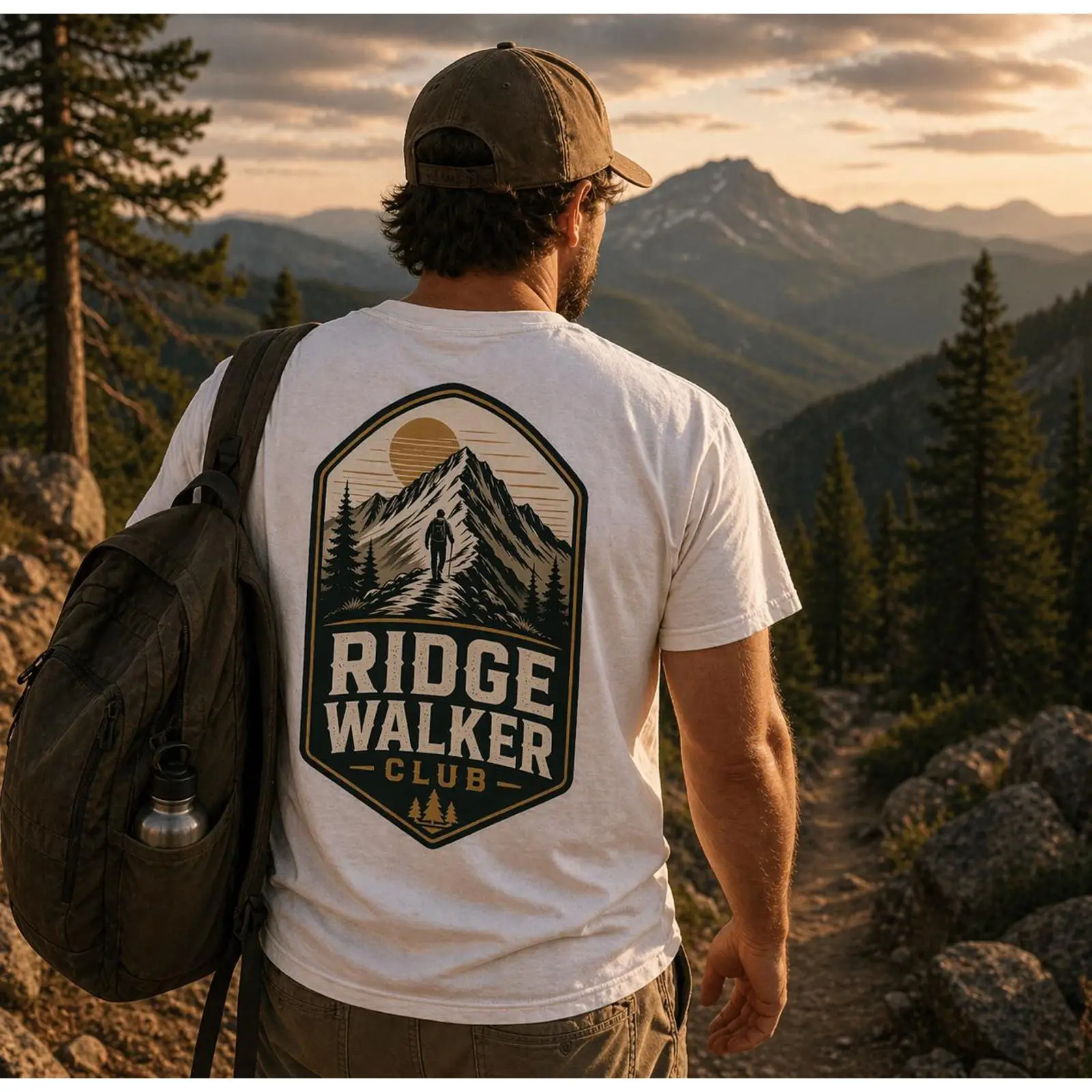 Outdoor Adventure Club - Maglietta Ridge Walker Club per Escursionismo,